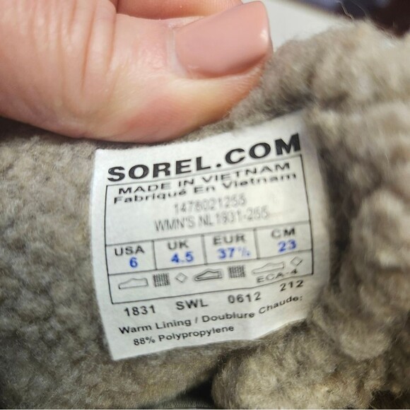 Sorel Tivoli Waterproof blue & brown plaid duck boots, size Wm's 6 - Picture 5 of 9